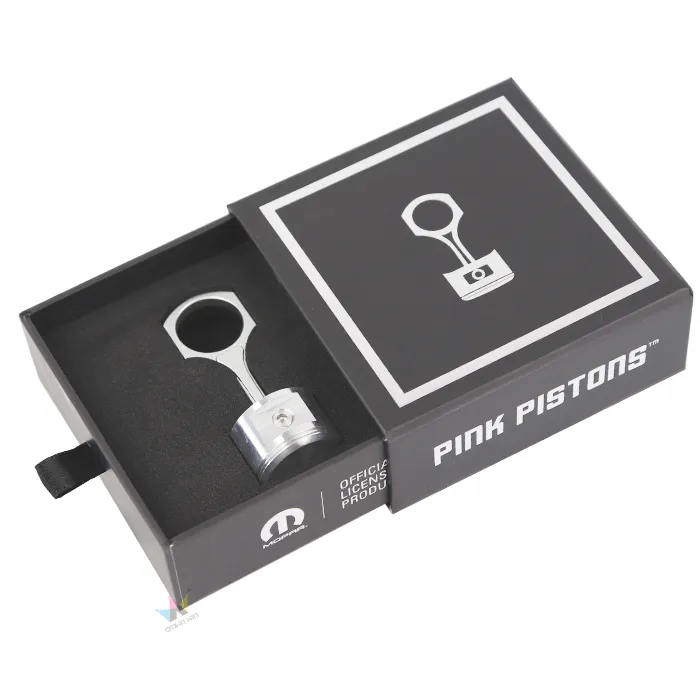 Custom Square Matte Black Rigid Drawer Boxes – Slide Out Drawer Gift Boxes With Ribbon Pull & Protective Foam Insert