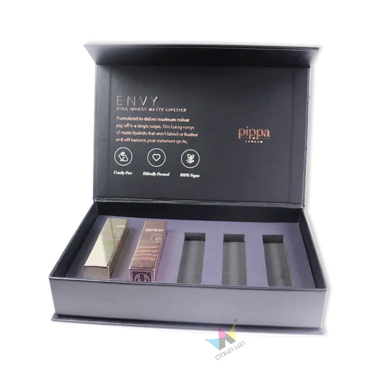 Scatola magnetica personalizzata per rossetti – Lussuosa confezione regalo rigida per cosmetici con chiusura magnetica