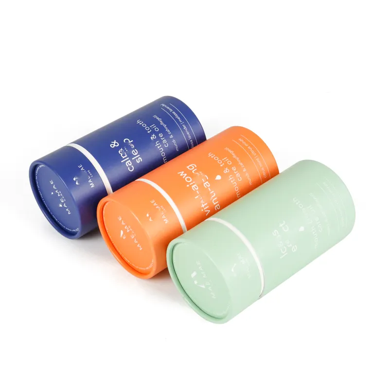 Custom Matte Paper Cylinder Box – Recyclable Round Tube Cylinder Box For Skincare & Oral Care Oil
