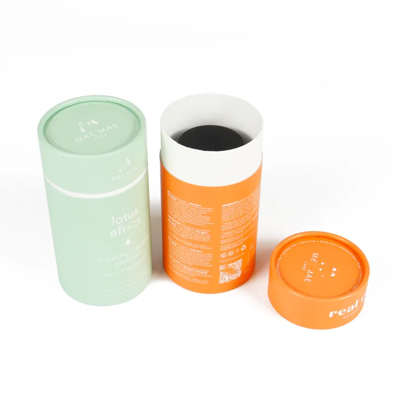Custom Matte Paper Cylinder Box – Recyclable Round Tube Cylinder Box For Skincare & Oral Care Oil