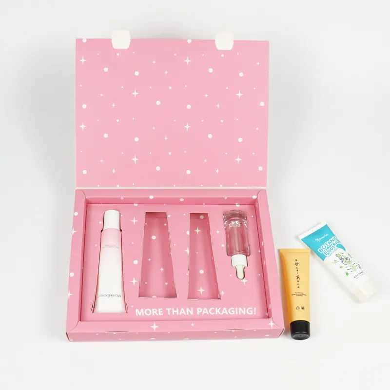 Custom Printed Pink Folding Perfume Packaging Box for Skincare & Perfume Sets