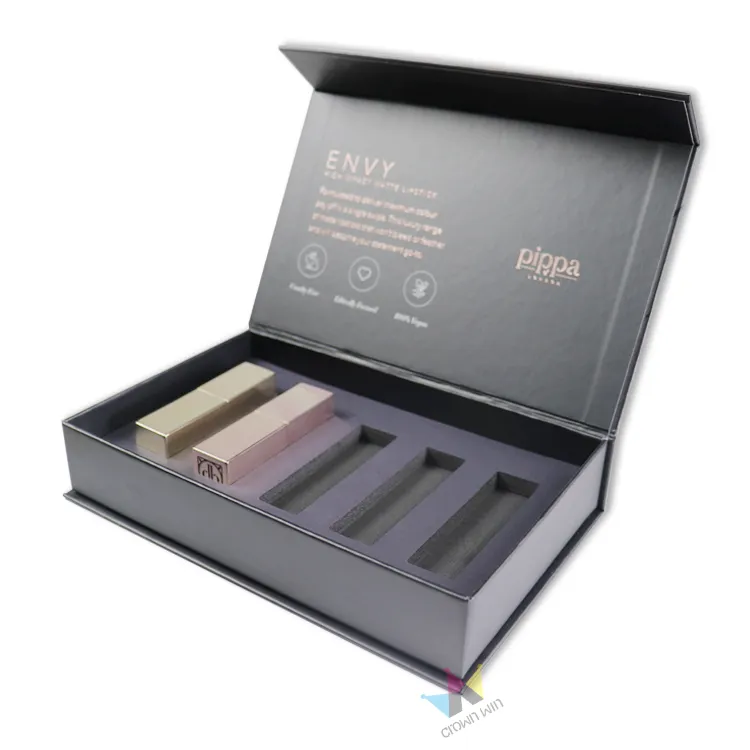 Scatola magnetica personalizzata per rossetti – Lussuosa confezione regalo rigida per cosmetici con chiusura magnetica