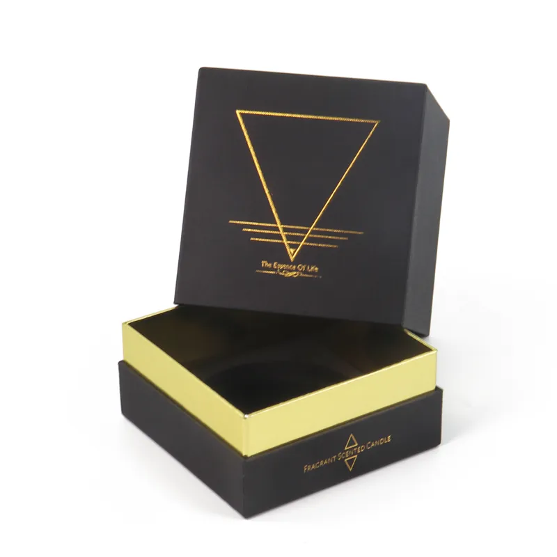 Custom Matte Black Rigid Lid and Base Box – Square Two-Piece Luxury Gift Packaging Box