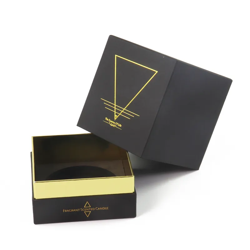 Custom Matte Black Rigid Lid and Base Box – Square Two-Piece Luxury Gift Packaging Box