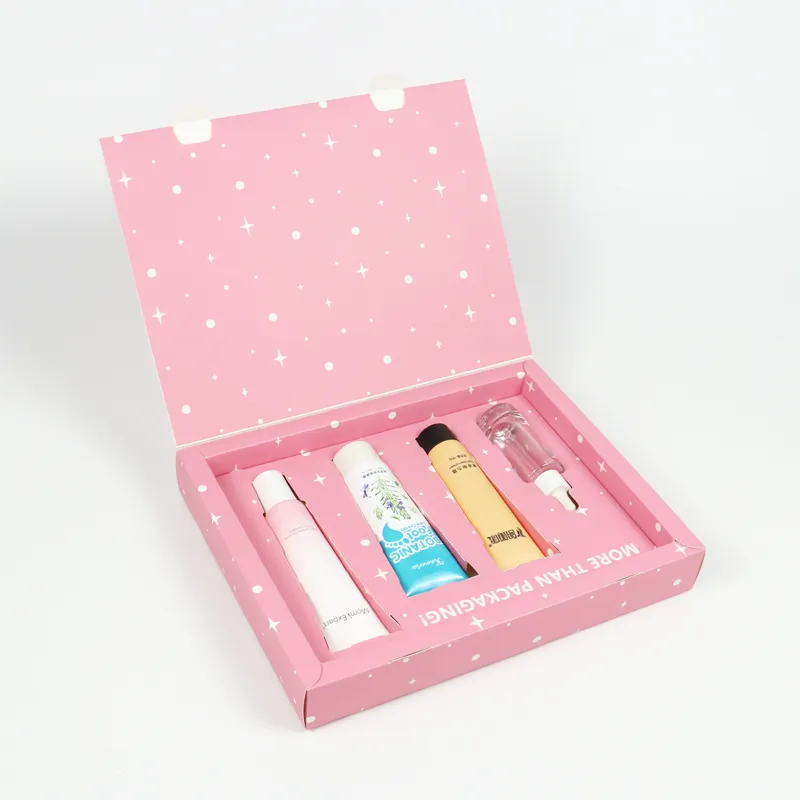 Custom Printed Pink Folding Perfume Packaging Box for Skincare & Perfume Sets