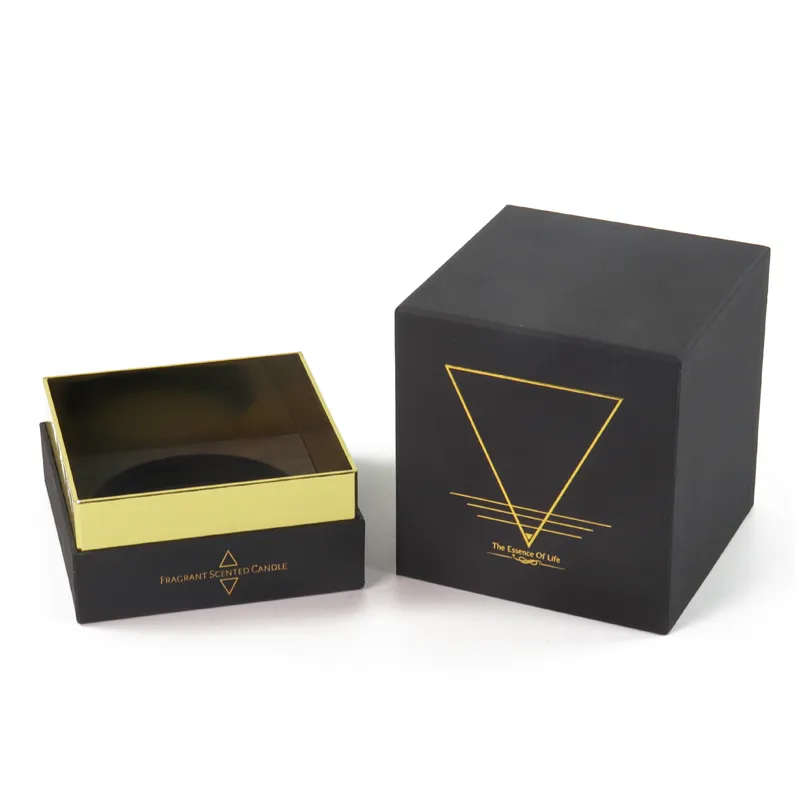 Custom Matte Black Rigid Lid and Base Box – Square Two-Piece Luxury Gift Packaging Box