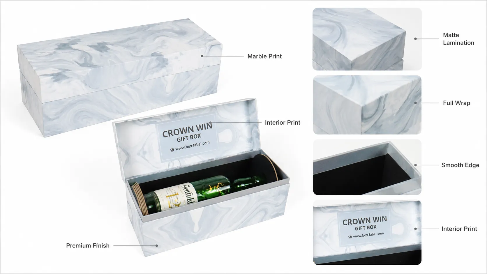 Luxury Long Rigid Magnetic Closure Boxes – Magnetic Flip Lid Wine Gift Boxes For Single Whiskey & Liquor Bottles-Process