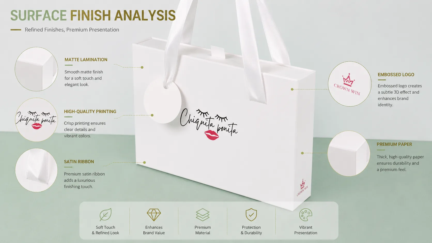 Minimalist White Slide Drawer Cosmetic Boxes – Satin Ribbon Carry Handle, Custom Printed Brand Graphics-Process