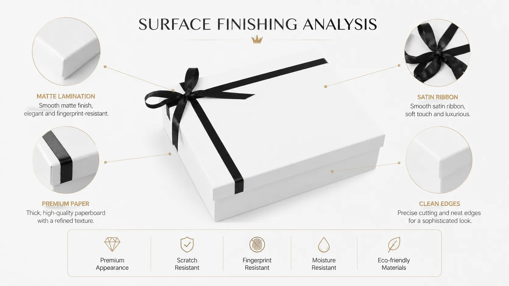 Flat Foldable Matte White Rigid Lid And Base Box – for Apparel, Cosmetics & Jewelry Packaging-craft