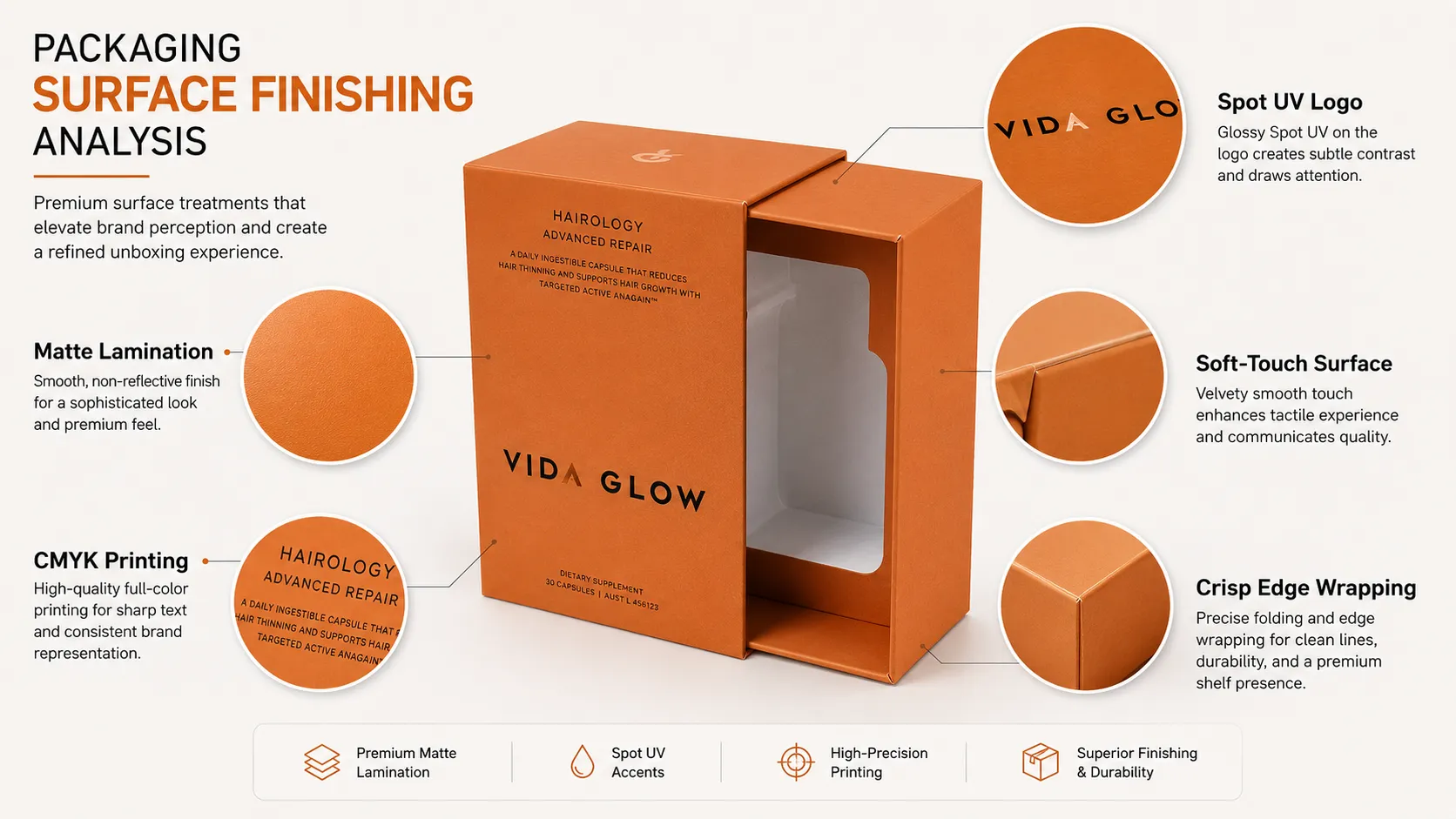 Vibrant Orange Slide Drawer Rigid Perfume Boxes – Precision Die-Cut Custom White Paper Insert Full Color Printed Perfume Boxes-craft