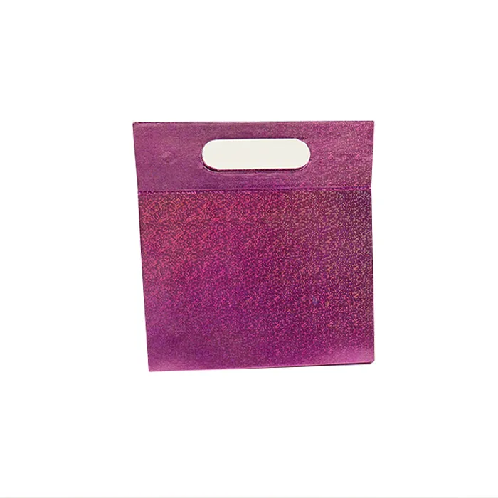 Flat folded glitter Triangle Folding Box, custom printed triangular gift packaging