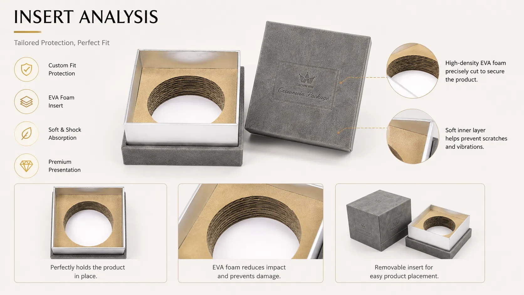 Soft Grey Suede Texture Square Lid & Base Candle Boxes – Custom Blind Deboss Brand Logo, Shiny Silver Metallic Inner Tray-lining