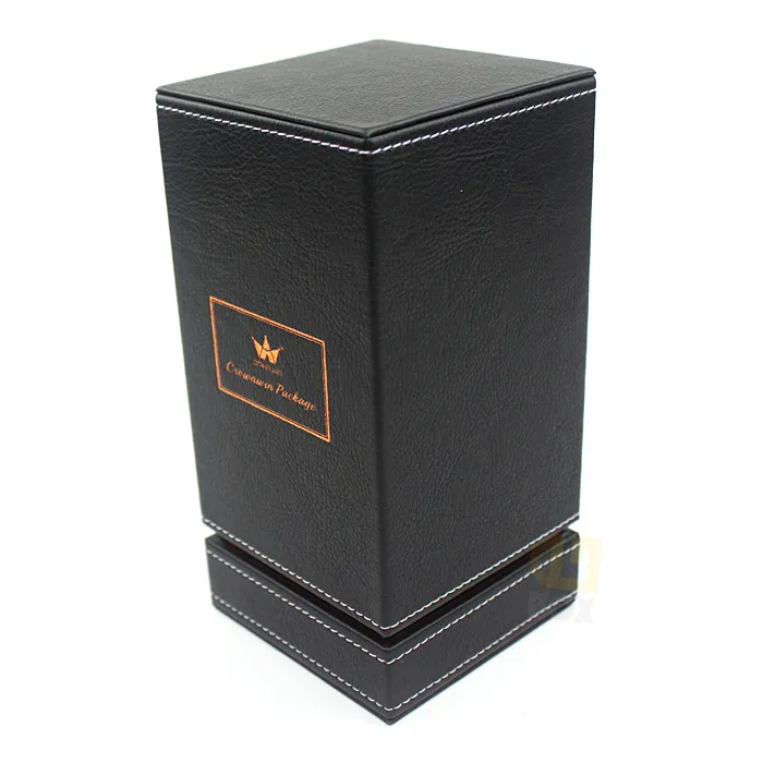 Open lid-base candle boxes showcasing reflective rose gold metallic inner tray fitted with pre-cut corrugated paper circular candle holder insert