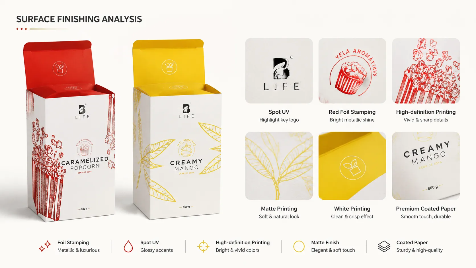 Custom Printed Tuck Folding Cartons – Vertical Reverse Tuck Paper Box with Outer & Interior Printing, Packaging for Soy Aroma Candles-process