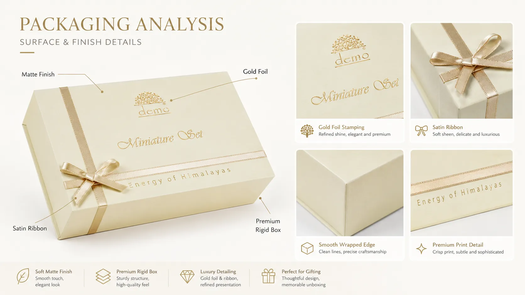 Beige Rigid Skincare Packaging Box—Suitable for Mini Travel-Size Serums, Creams, and Cosmetic Gift Sets-process