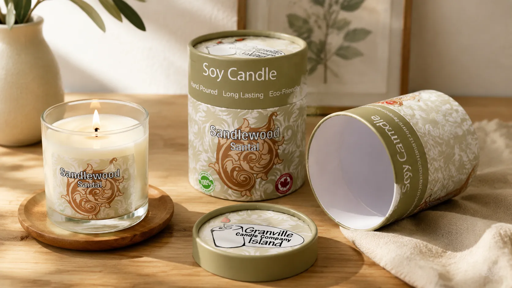 Custom Eco‑Friendly Paper Tube Candle Boxes, Recyclable Round Cylinder Packaging for Soy Candles-Application Scenarios