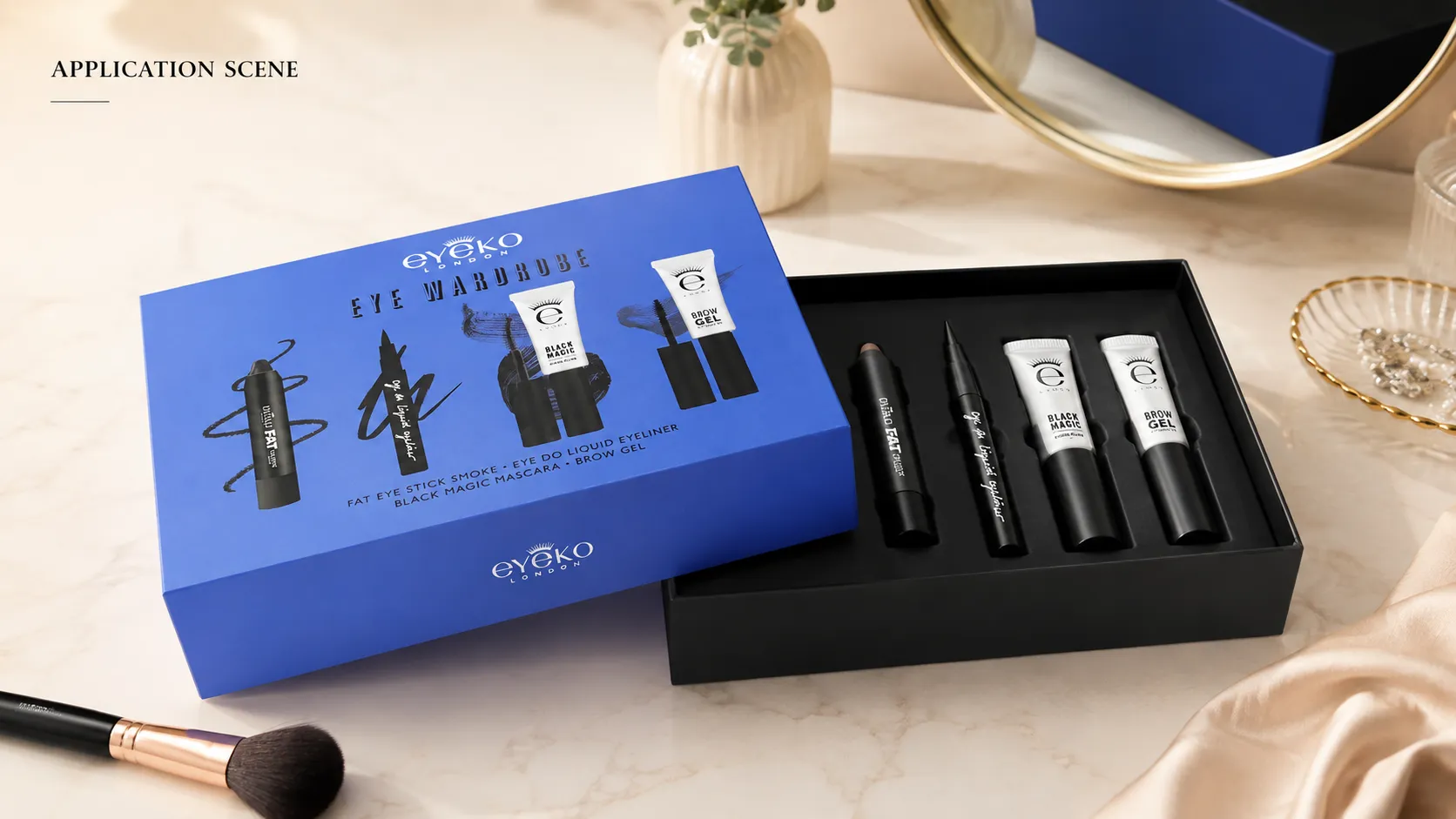 Custom Rigid Cosmetic Boxes | Lid & Base Eye Makeup Gift Set Packaging Box-Application Scenarios