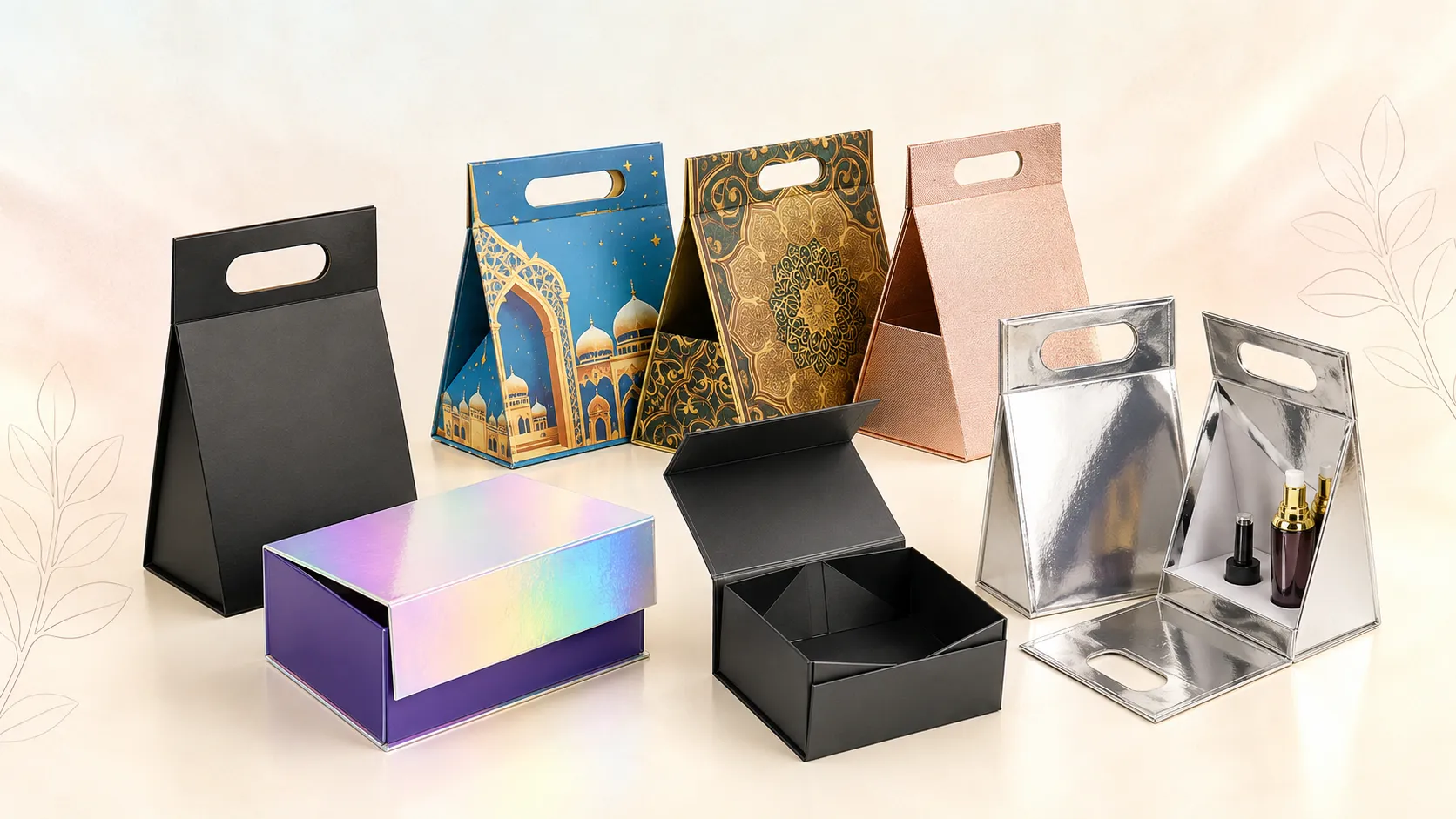 Triangular Handle Boxes and Folding Boxes