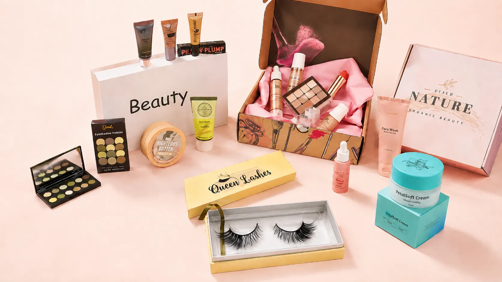 Custom cosmetic boxes and beauty product packaging solutions for makeup and skincare brands