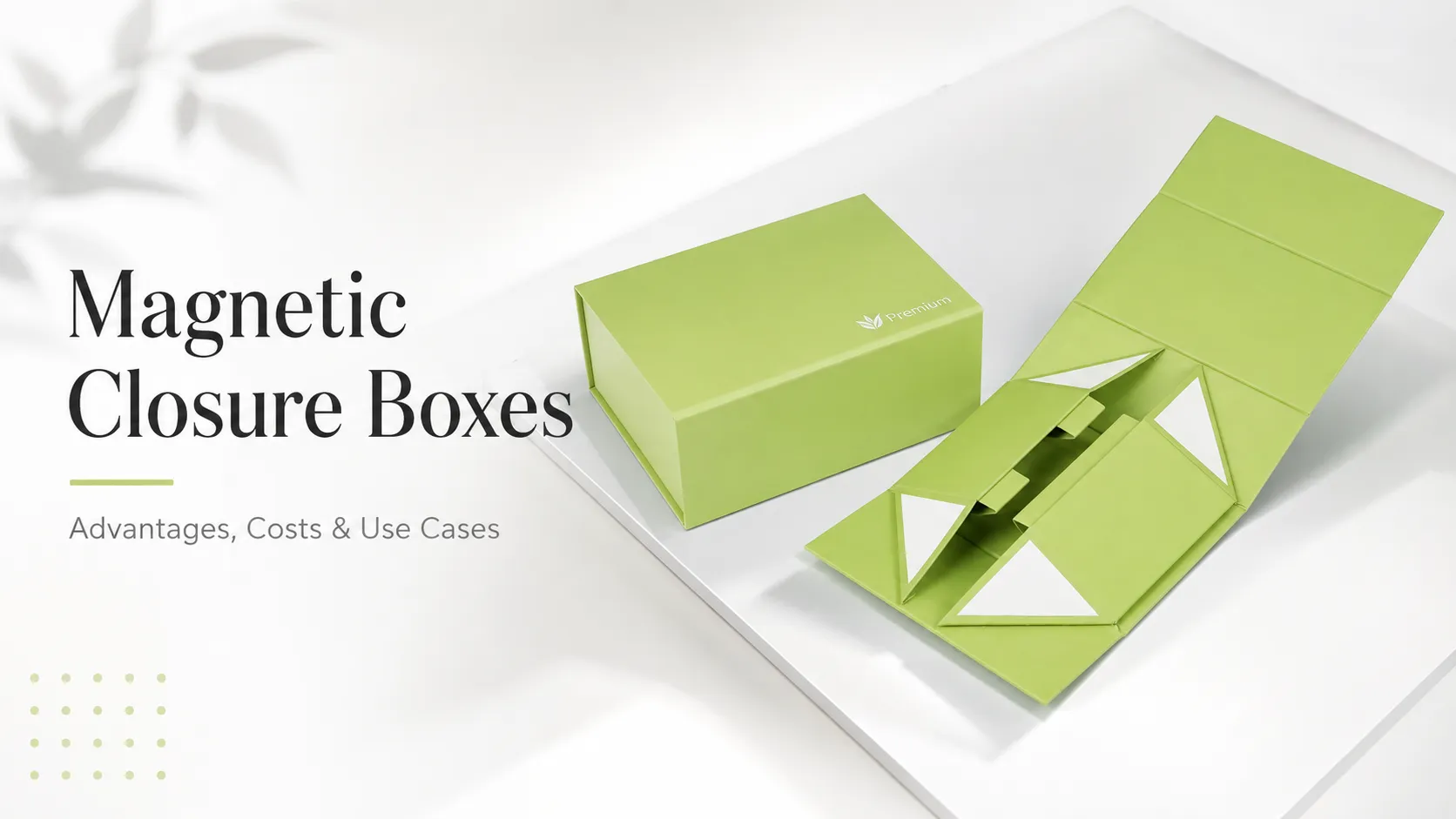 What affects magnetic closure box cost infographic, size material printing and insert factors determining custom rigid box pricing