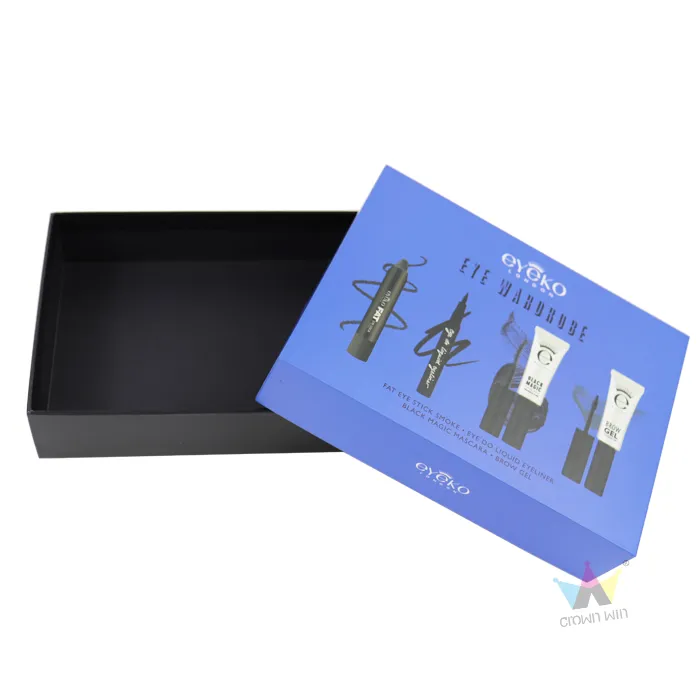 Wholesale cosmetic packaging boxes rigid hard board eye cosmetic gift box