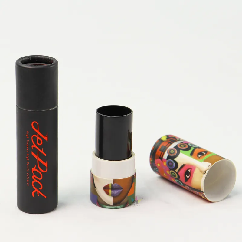 Wholesale custom cylinder cosmetic boxes, multiple style printed paper tube cosmetic packaging collection