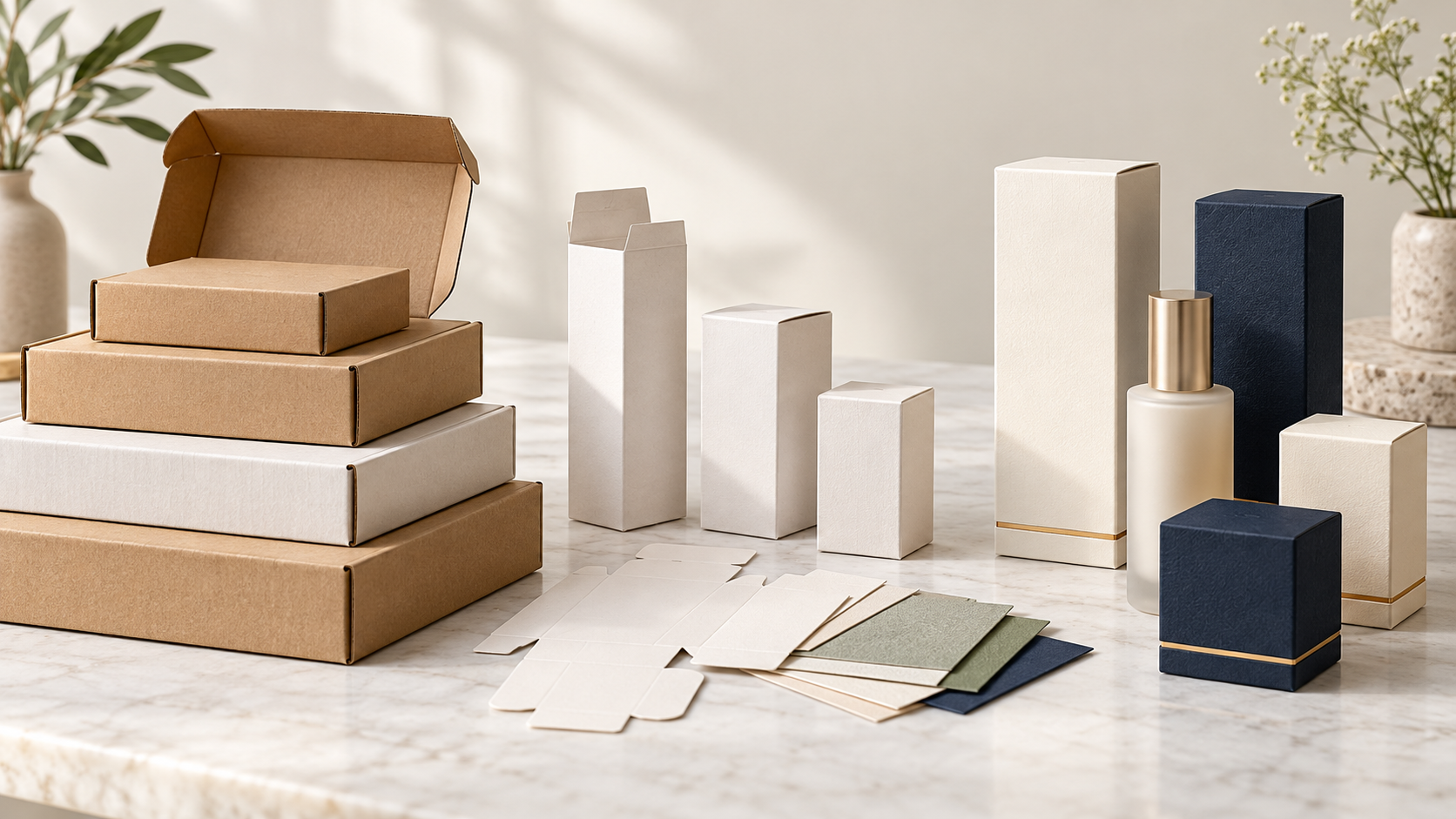 Dónde comprar empaques para cosméticos: cajas en stock, muestras de proveedores y cajas personalizadas listas para usar