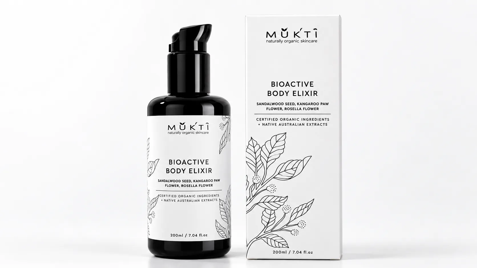 Skincare bottle displayed beside its retail carton packaging